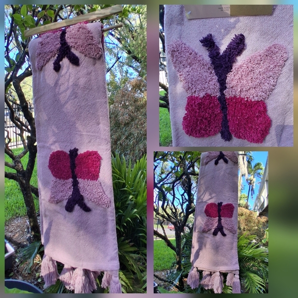 Just be us Other - 🔥NWT BOHO Butterfly TUFTED THROW with Tassels COTTON 50" X 60"